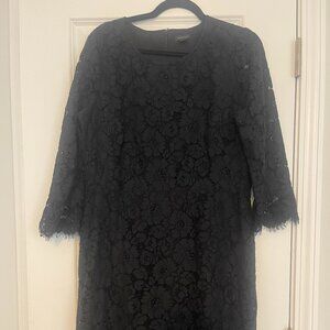 Ann Taylor Black Floral Lace Dress: Size 12